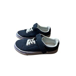 Place Size 13 Kids Navy Blue Low-Top Sneakers  Snap Strap Lace-Up Closure